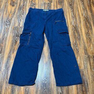 Women’s Size 14 Navy Blue Cargo Pants Tommy Hilfiger Casual Utility Paratrooper